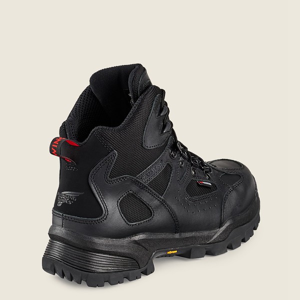 Red Wing Hiking Boots Truhiker - 6-inch Waterproof Safety Toe - Black - Mens BHS148679